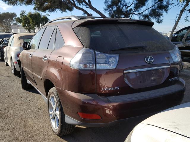 JTJHW31UX82854429 - 2008 LEXUS RX 400H RED photo 3