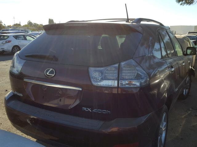 JTJHW31UX82854429 - 2008 LEXUS RX 400H RED photo 4