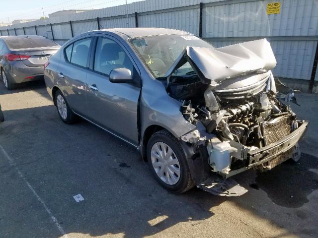 3N1CN7AP2EK449248 - 2014 NISSAN VERSA S GRAY photo 1