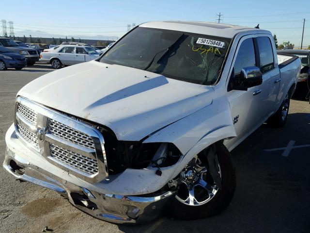 1C6RR7VM9JS310436 - 2018 RAM 1500 LARAM WHITE photo 2