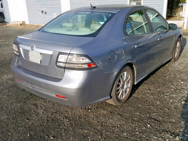 YS3FB49YX81104059 - 2008 SAAB 9-3 2.0T GRAY photo 4