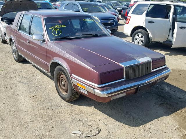 1C3XY66R9MD198726 - 1991 CHRYSLER NEW YORKER MAROON photo 1