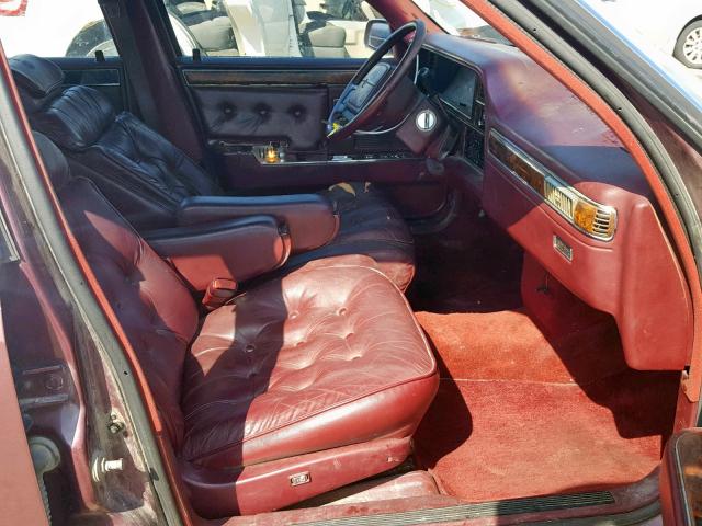 1C3XY66R9MD198726 - 1991 CHRYSLER NEW YORKER MAROON photo 5