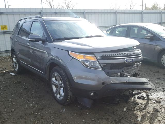 1FM5K8F85EGB95616 - 2014 FORD EXPLORER L GRAY photo 1