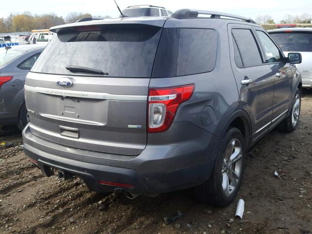 1FM5K8F85EGB95616 - 2014 FORD EXPLORER L GRAY photo 4