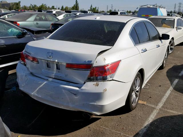 1HGCP3F85CA009476 - 2012 HONDA ACCORD EXL WHITE photo 4