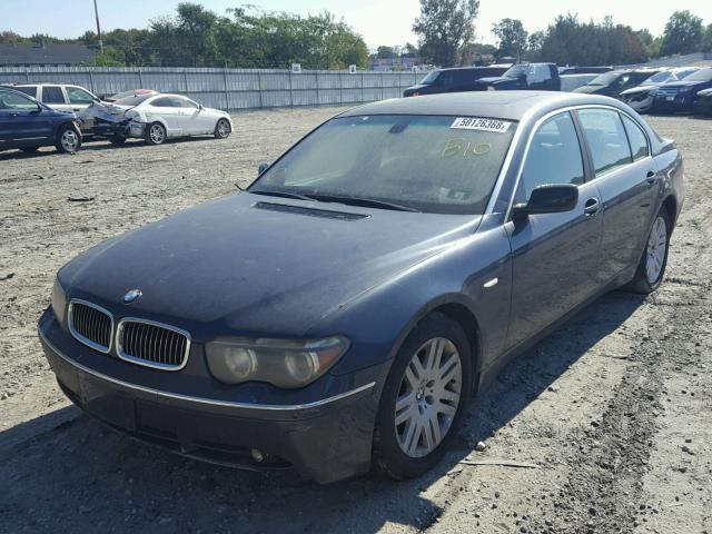 WBAGN63492DR07646 - 2002 BMW 745 LI BLUE photo 2