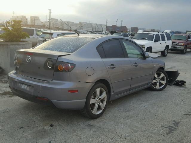 JM1BK323341189853 - 2004 MAZDA 3 S GRAY photo 4