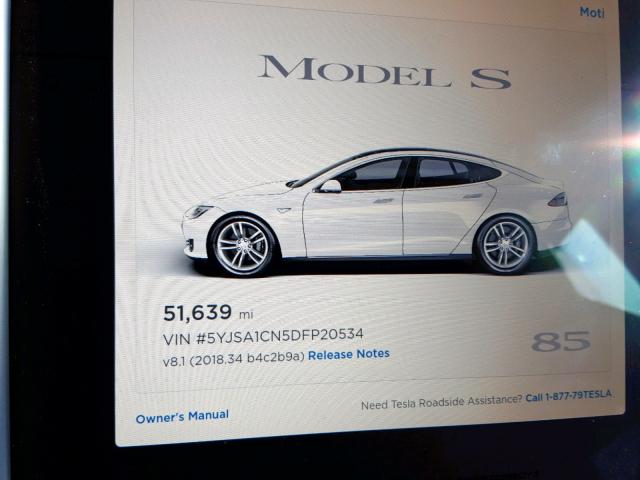 5YJSA1CN5DFP20534 - 2013 TESLA MODEL S WHITE photo 8