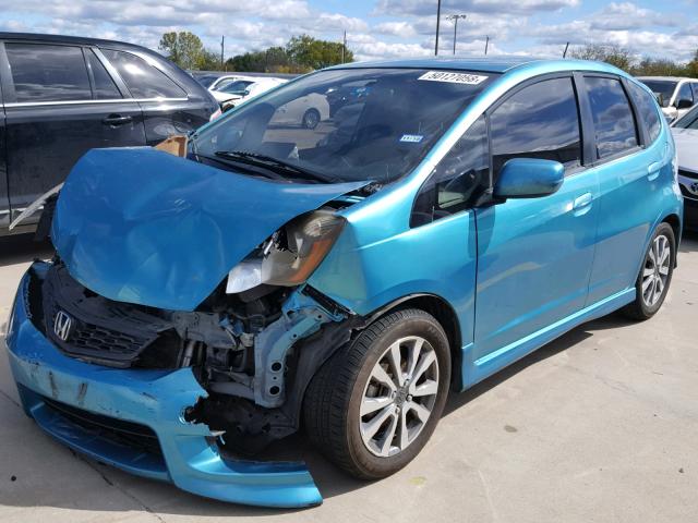 JHMGE8H56CC006546 - 2012 HONDA FIT SPORT TURQUOISE photo 2