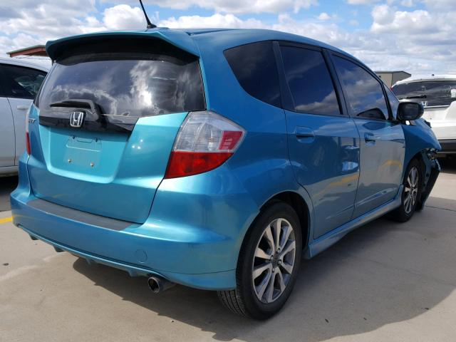 JHMGE8H56CC006546 - 2012 HONDA FIT SPORT TURQUOISE photo 4