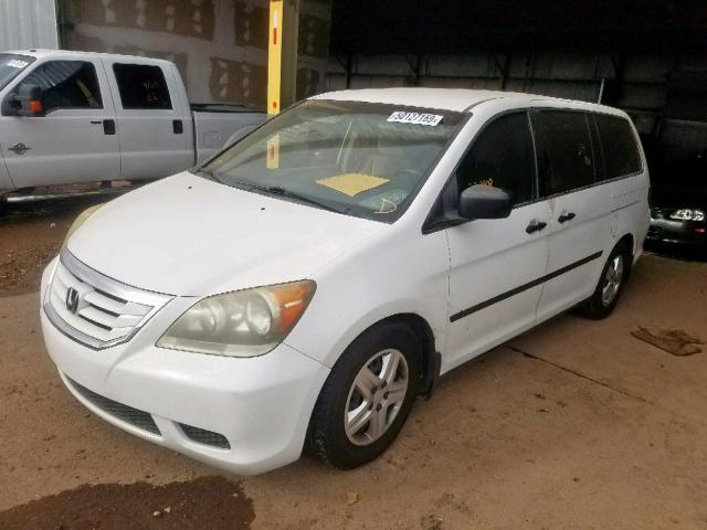 5FNRL38208B105317 - 2008 HONDA ODYSSEY LX WHITE photo 2