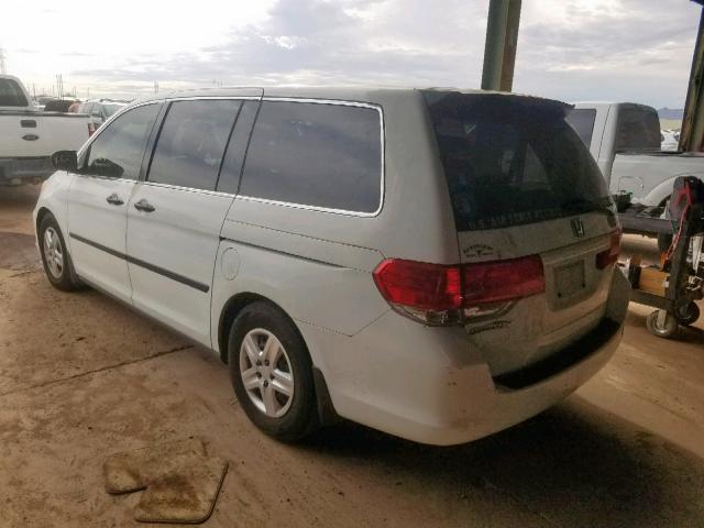 5FNRL38208B105317 - 2008 HONDA ODYSSEY LX WHITE photo 3