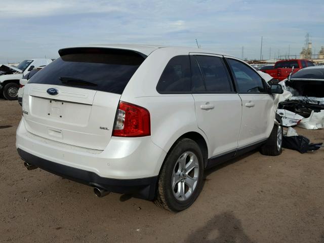 2FMDK3JC7CBA08603 - 2012 FORD EDGE SEL WHITE photo 4