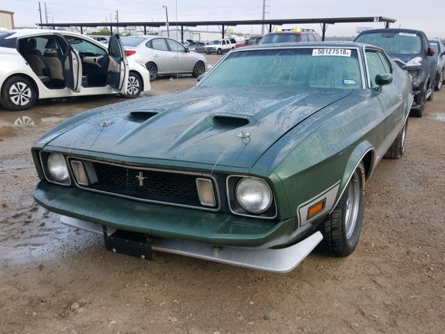 3F05H225669 - 1973 FORD MUSTANG MA GREEN photo 2