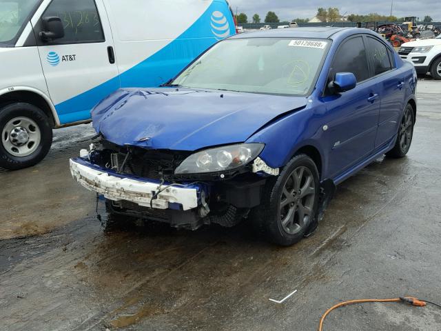 JM1BK323981830848 - 2008 MAZDA 3 S BLUE photo 2