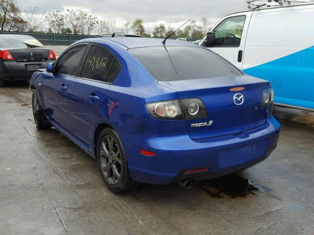 JM1BK323981830848 - 2008 MAZDA 3 S BLUE photo 3