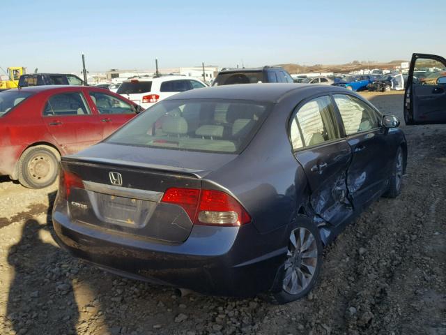 2HGFA1E07AH044453 - 2010 HONDA CIVIC EXL GRAY photo 4