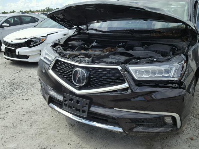 5FRYD3H83HB011184 - 2017 ACURA MDX ADVANC BLACK photo 9
