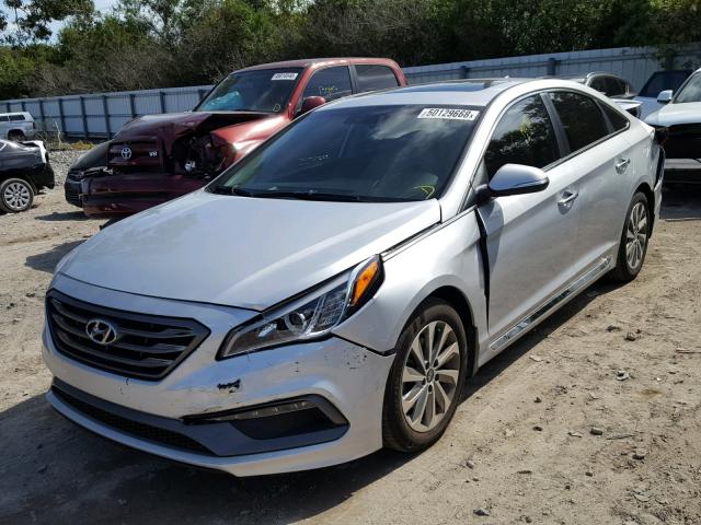 5NPE34AFXHH475659 - 2017 HYUNDAI SONATA SPO BLUE photo 2