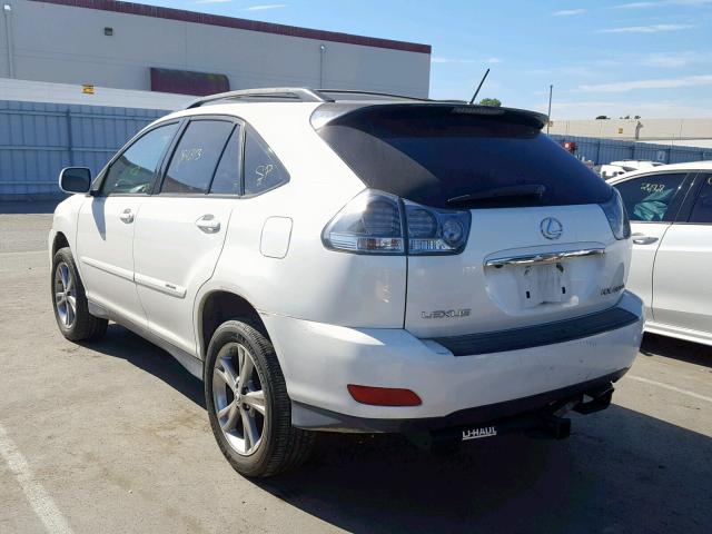 JTJHW31U972021994 - 2007 LEXUS RX 400H WHITE photo 3