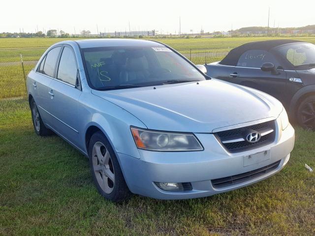 5NPEU46F07H212519 - 2007 HYUNDAI SONATA SE BLUE photo 1