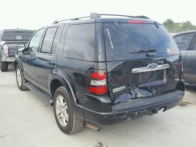 1FMEU65E47UA59245 - 2007 FORD EXPLORER L BLACK photo 3