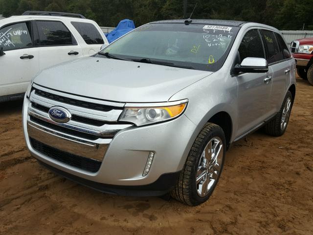 2FMDK3KC8DBB63256 - 2013 FORD EDGE LIMIT SILVER photo 2