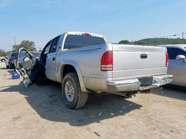 1B7GG2AN01S197449 - 2001 DODGE DAKOTA QUA SILVER photo 3