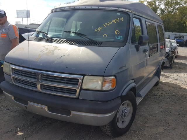 2B6HB21Y8RK117032 - 1994 DODGE RAM VAN B2 BLUE photo 2