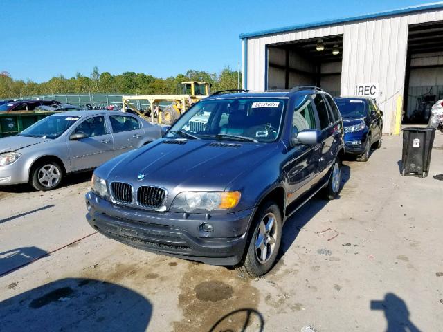 5UXFA53512LP39552 - 2002 BMW X5 3.0I GRAY photo 2