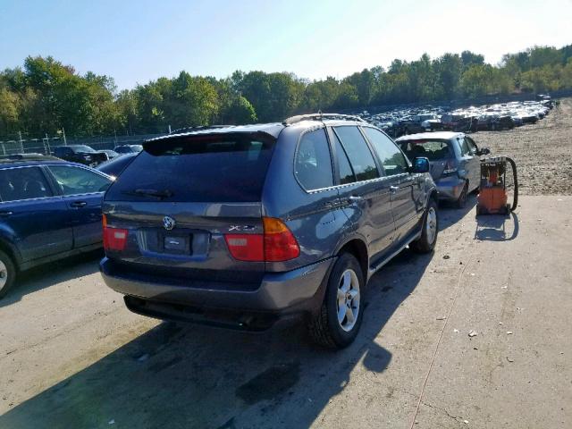 5UXFA53512LP39552 - 2002 BMW X5 3.0I GRAY photo 4