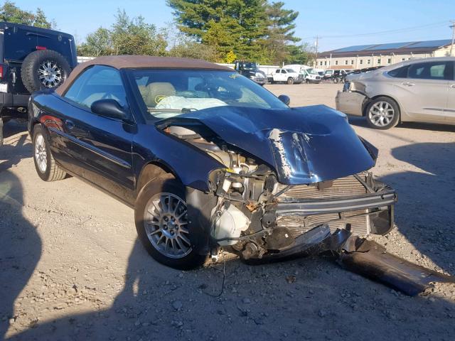 1C3EL55R24N360448 - 2004 CHRYSLER SEBRING LX BLUE photo 1