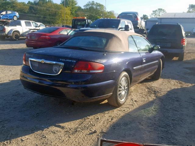 1C3EL55R24N360448 - 2004 CHRYSLER SEBRING LX BLUE photo 4