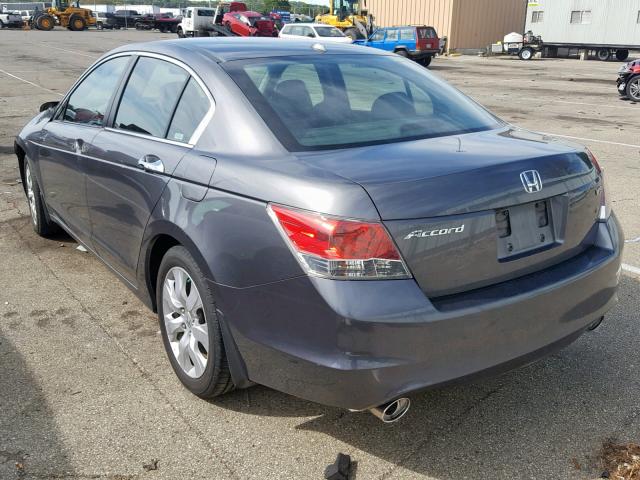 1HGCP36839A012403 - 2009 HONDA ACCORD EXL GRAY photo 3