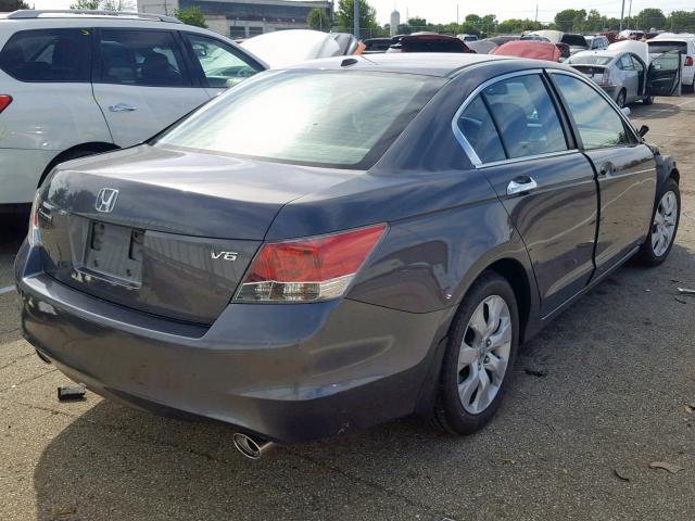 1HGCP36839A012403 - 2009 HONDA ACCORD EXL GRAY photo 4