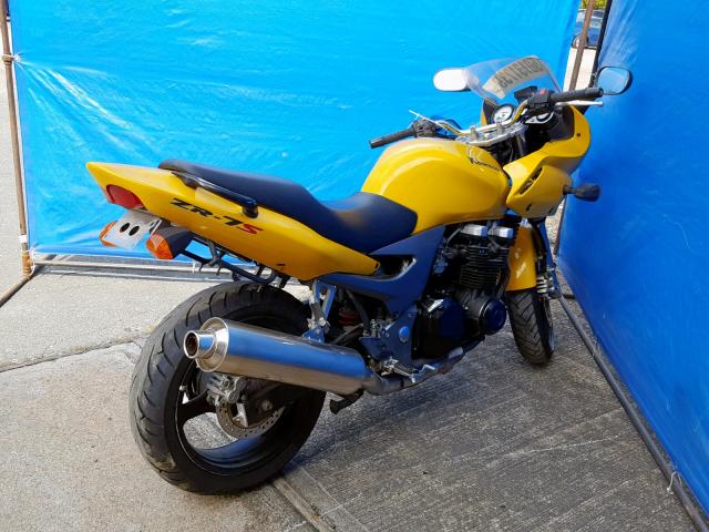 JKAZRDH163A010493 - 2003 KAWASAKI ZR750 G YELLOW photo 4