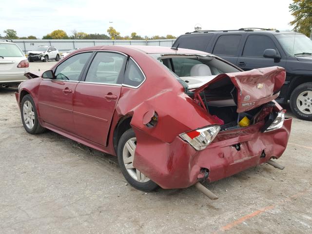 2G1WB5E3XE1182654 - 2014 CHEVROLET IMPALA LIM RED photo 3