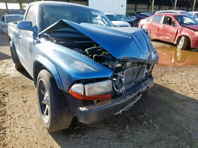 1D7FL16K14S701680 - 2004 DODGE DAKOTA SXT BLUE photo 1