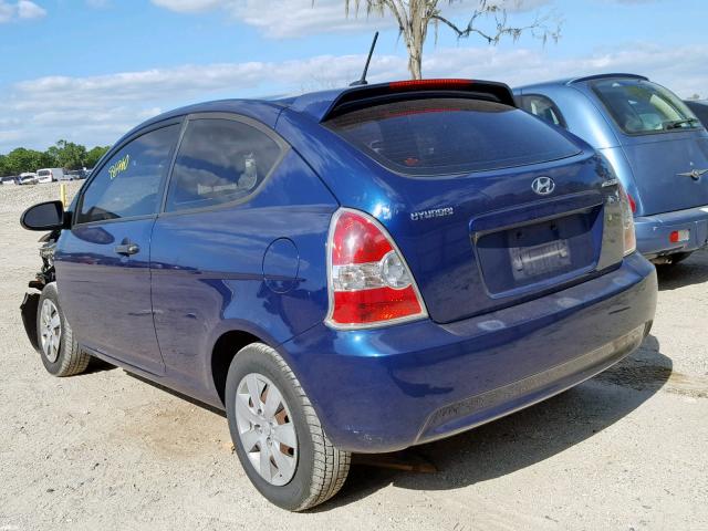 KMHCM36CX8U098264 - 2008 HYUNDAI ACCENT GS BLUE photo 3