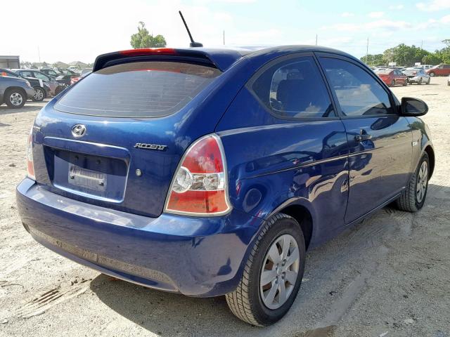 KMHCM36CX8U098264 - 2008 HYUNDAI ACCENT GS BLUE photo 4