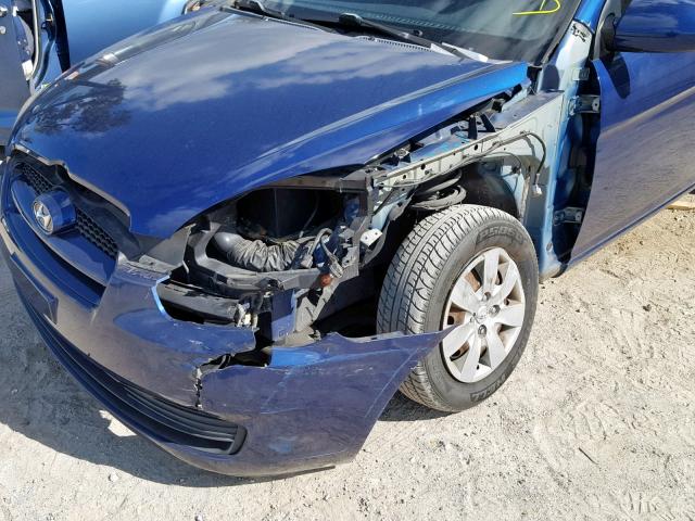 KMHCM36CX8U098264 - 2008 HYUNDAI ACCENT GS BLUE photo 9