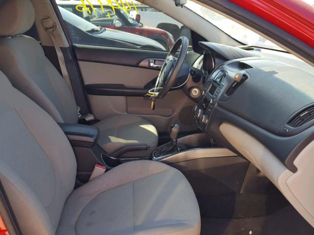 KNAFU4A29D5664230 - 2013 KIA FORTE EX RED photo 5