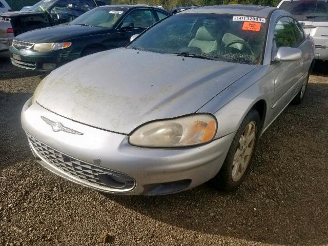 4C3AG52H21E070154 - 2001 CHRYSLER SEBRING LX SILVER photo 2