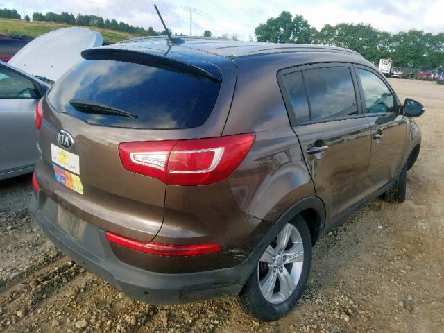 KNDPBCA25D7448547 - 2013 KIA SPORTAGE L BROWN photo 4