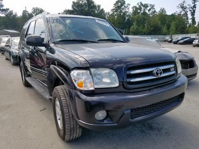 5TDZT38A42S086474 - 2002 TOYOTA SEQUOIA LI BLACK photo 1