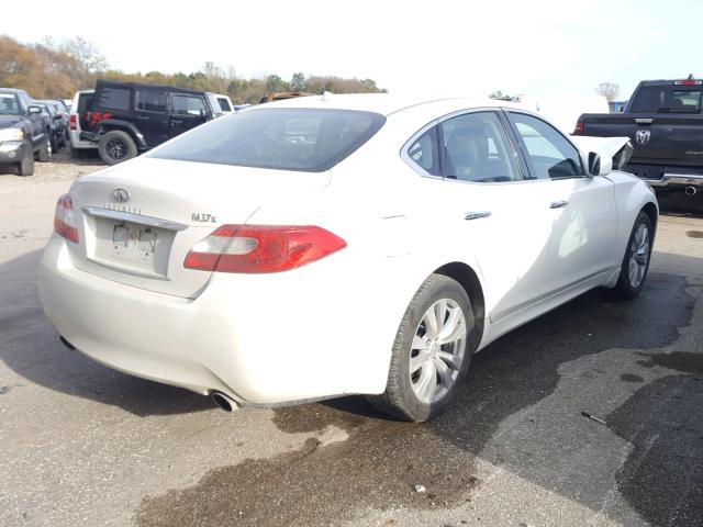 JN1BY1AR2BM372278 - 2011 INFINITI M37 X WHITE photo 4