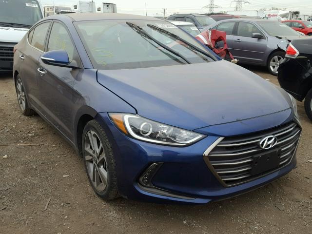 5NPD84LF6HH030281 - 2017 HYUNDAI ELANTRA BLUE photo 1