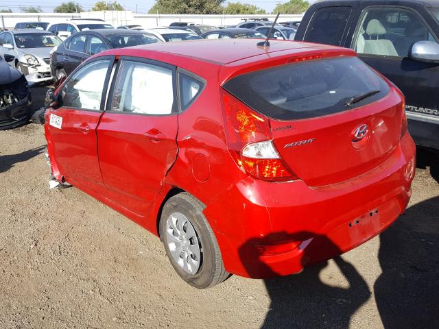 KMHCT5AE1GU239499 - 2016 HYUNDAI ACCENT SE RED photo 3