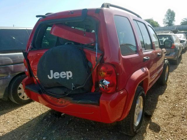 1J4GL58K74W172564 - 2004 JEEP LIBERTY LI RED photo 4